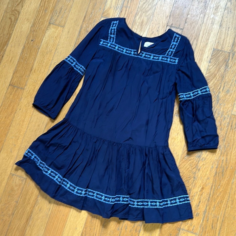 Embroidered Drop Waist Dress